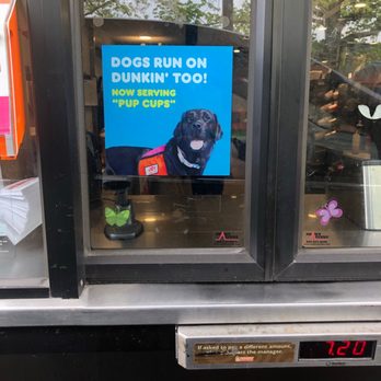 The Dunkin Drive Thru Window Where You Can Order a Pup Cup