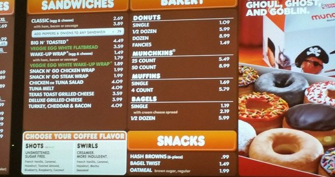 What's on the Dunkin Menu Today